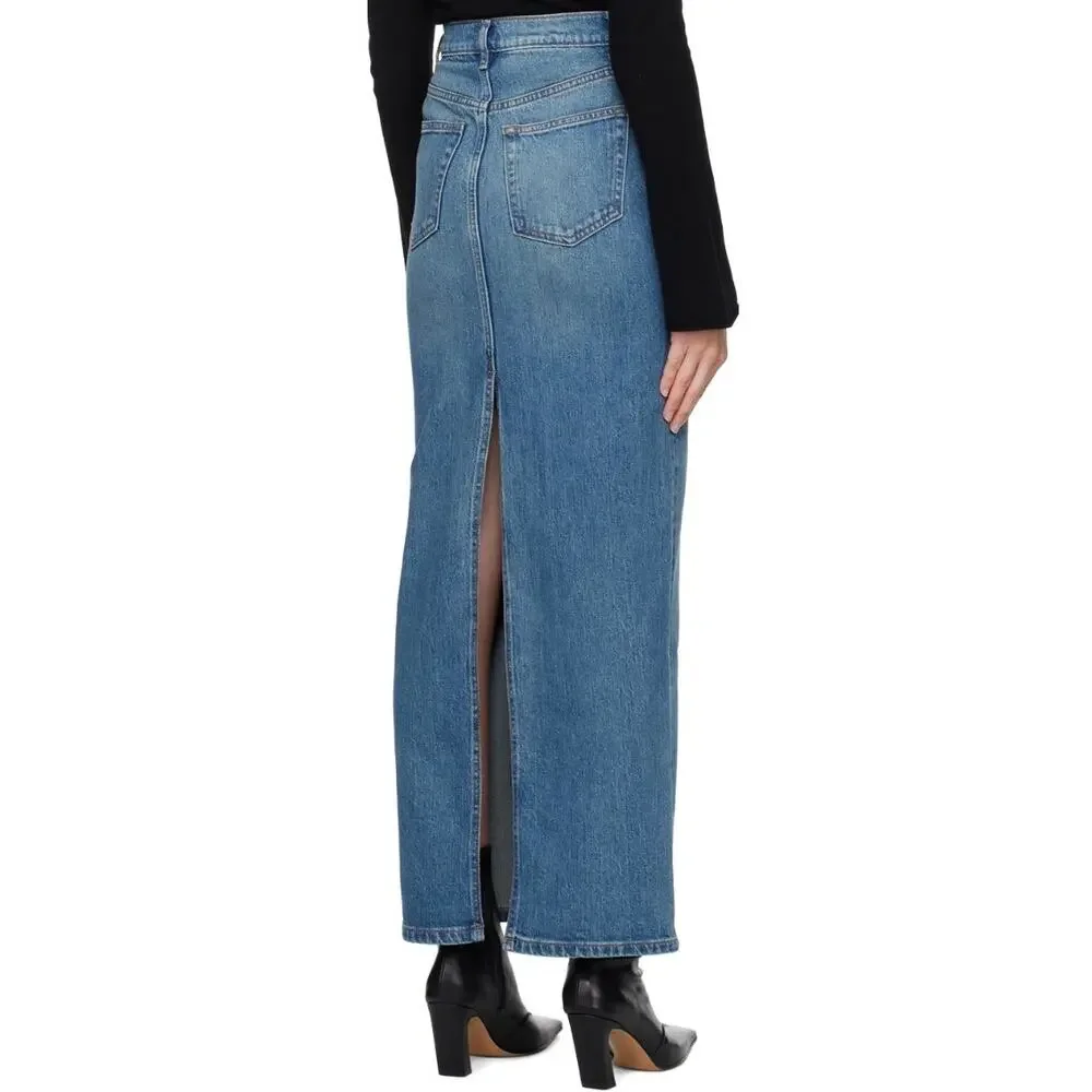 Reformation Blue Daria‎ Denim Maxi Skirt in Merritt